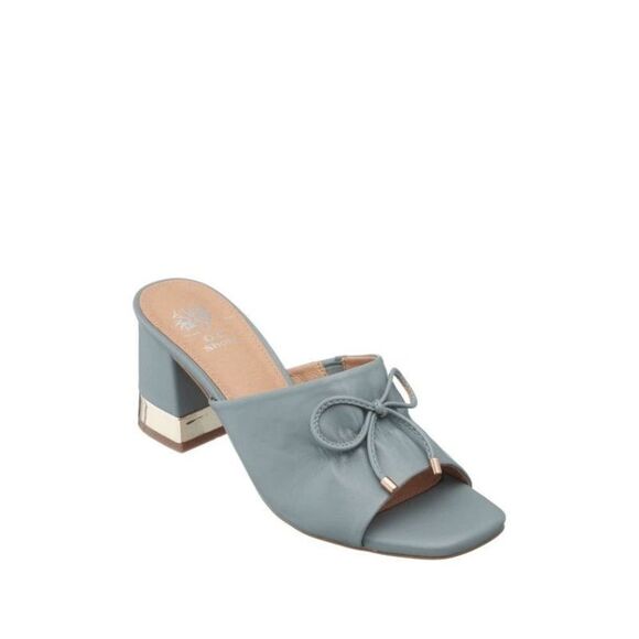Good Choice New York Powder Blue Adison Block Heel Mules Size 7 - Picture 1 of 12